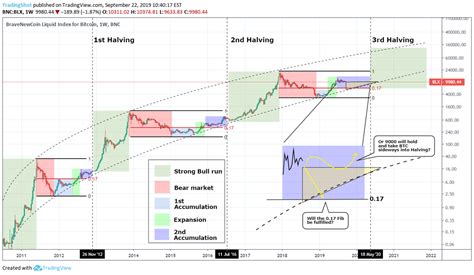 btc chart with halving