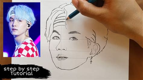 How to draw BTS Jungkook step by step Drawing Tutorial