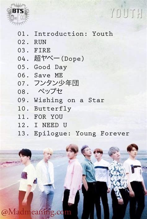 bts albums list of songs