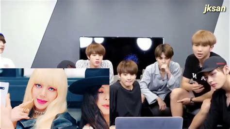 bts reaction to blackpink