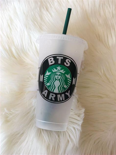 BTS Army Custom Starbucks Tumbler Cup BTS Reusable Cold