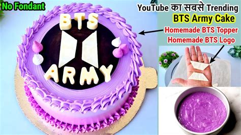 Bts Theme Cake Without Fondant