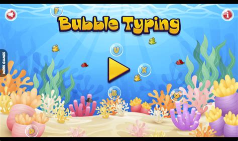 Bubble Game For Typing