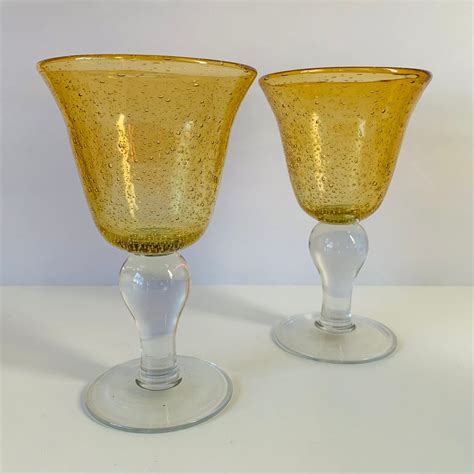 Bubble Glass Goblets