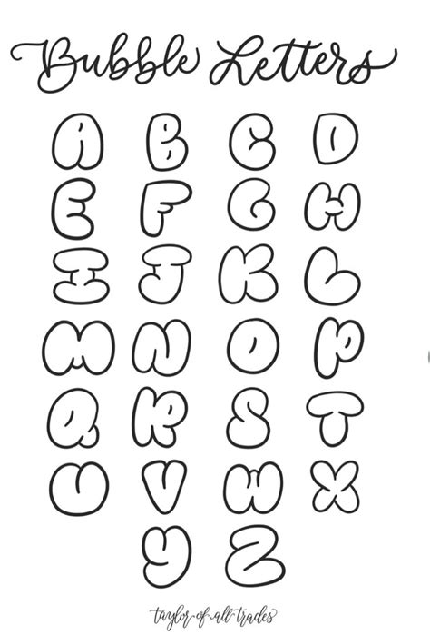 Bubble Letters Definition