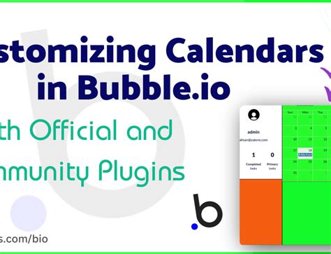 Bubble.io Calendar Plugin