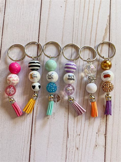 Bubblegum Bead Keychains