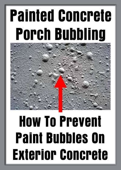 Bubbles In Painted Concrete