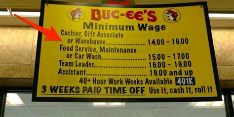 buc ee's pay and benefits