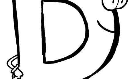 Alphabet-Malvorlage für den Buchstaben D | Alphabet malvorlagen