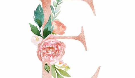 Buchstabe - Letter E (With images) | Flower alphabet, Monogram alphabet