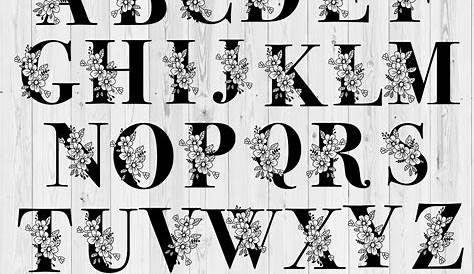 A png floral alphabet font | free image by rawpixel.com / sasi | Flower