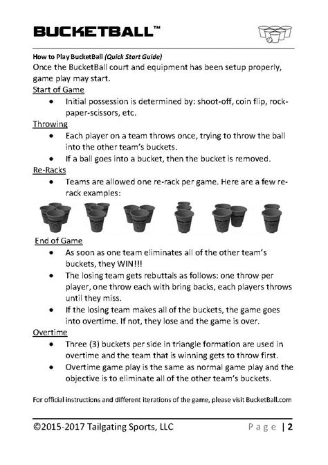 Bucket Game Rules