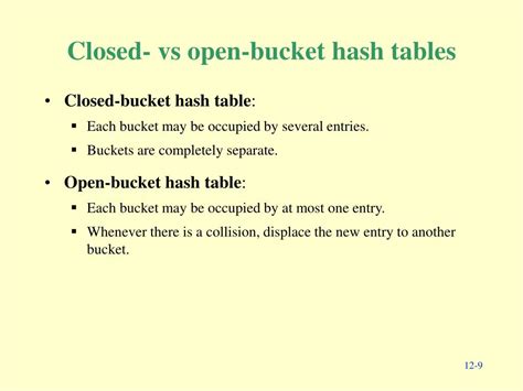 Bucket Vs Hash Table