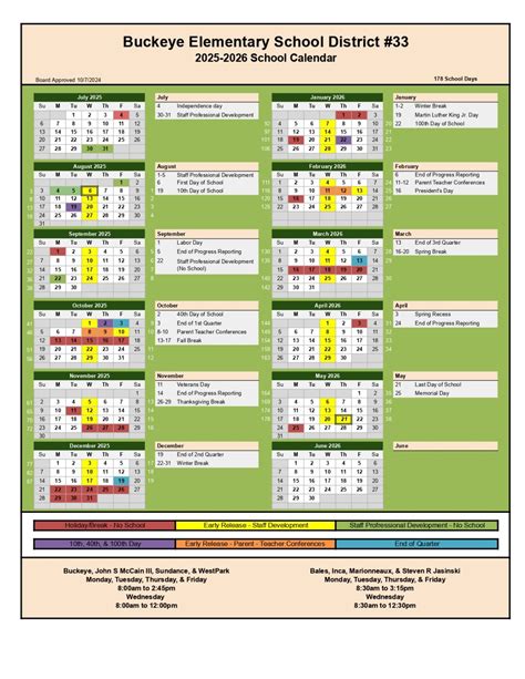 Buckeye Schools Calendar