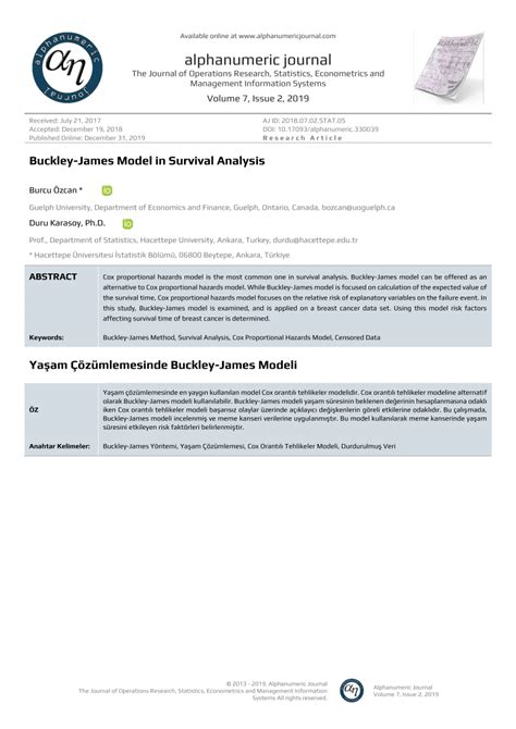 buckley-james model in survival analysis