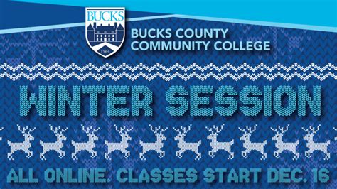 bucks county community college winter courses