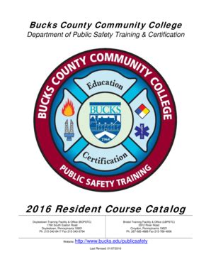 bucks county public safety course catalog
