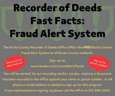 bucks county recorder of deeds fraud alert