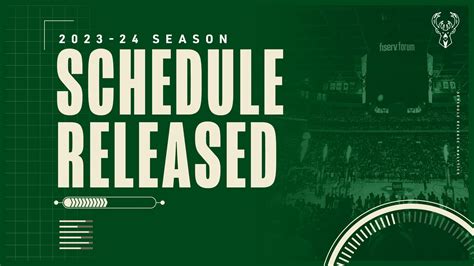 bucks nba schedule 2023-24