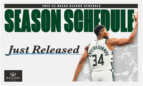 bucks schedule regular season