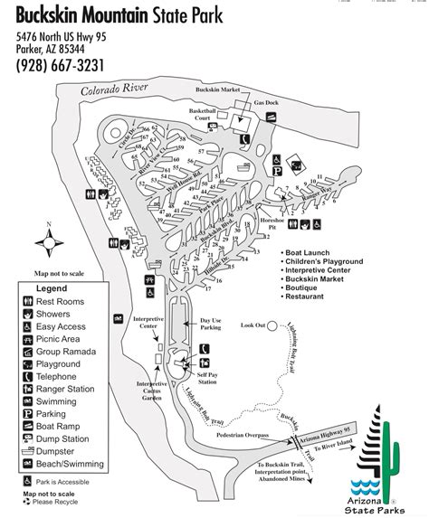 buckskin mountain state park campground map