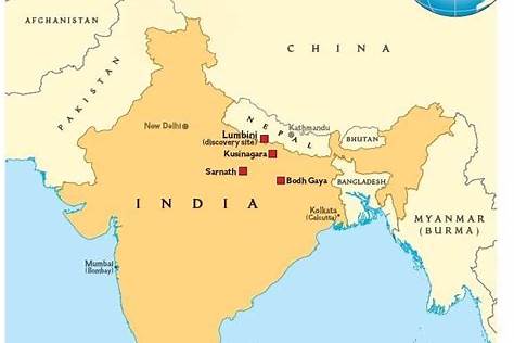 BUDDHA GAYA INDIA MAP