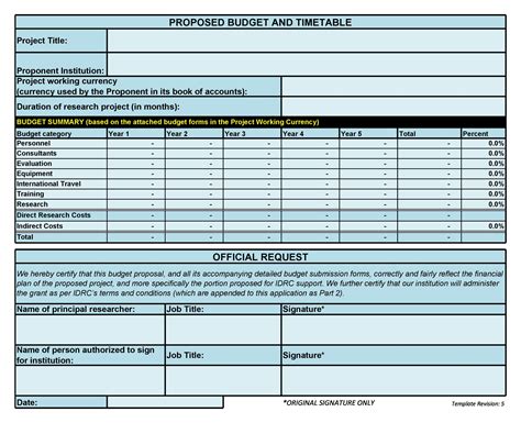 budget approval template word