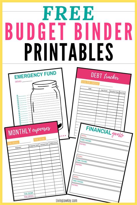budget binder printables 2018 free monthly