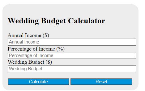 budget calculator based on income