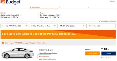 budget car rentals cheap insurance