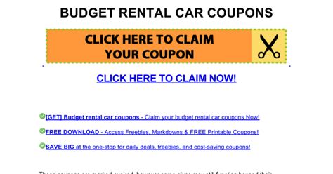 budget rental car coupons august 2020
