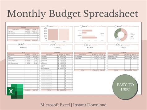 Budget Sheets For Excel