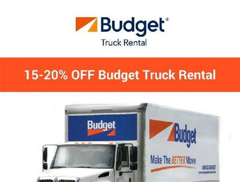 budget truck rental discount