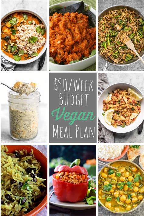 budget vegetarian meal plan