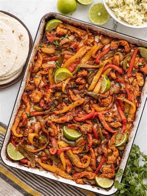 budgetbytes sheet pan chicken fajitas