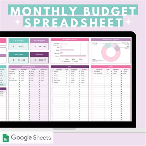 Budgeting Google Sheet Template