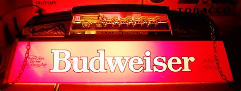 Budweiser Pool Table Light Vintage