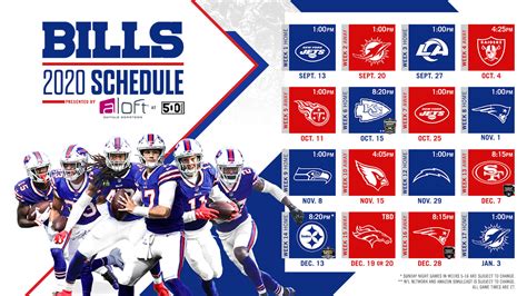 buffalo bills schedule 2020 regular