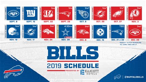 Buffalo Schedule 2019