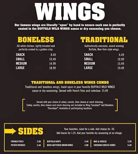 buffalo wild wings catering prices