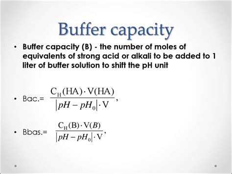 Buffer Capacity Example