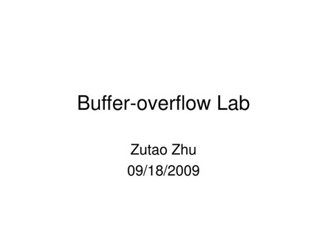 Buffer Overflow Lab
