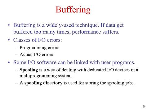 Buffer Techniques