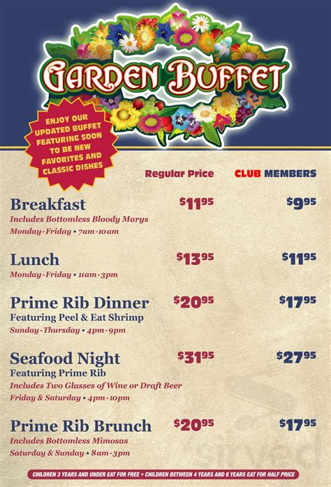 buffet garden menu
