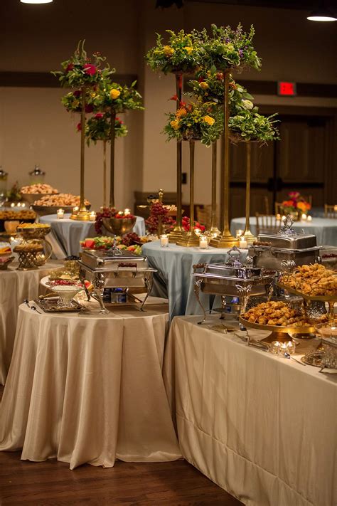 buffet reception table setting