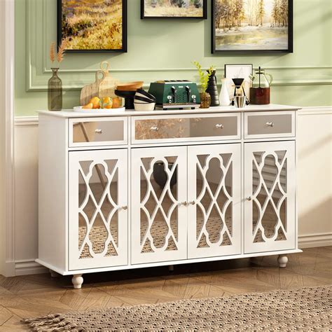 Buffet Server Cabinet White
