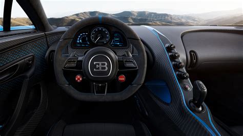Blue Black Bugatti Chiron Interior 2021 Bugatti Chiron