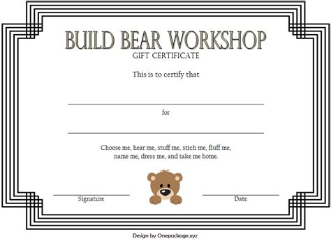 Build a Bear Certificate 13 Best and Attractive Templates Ready to