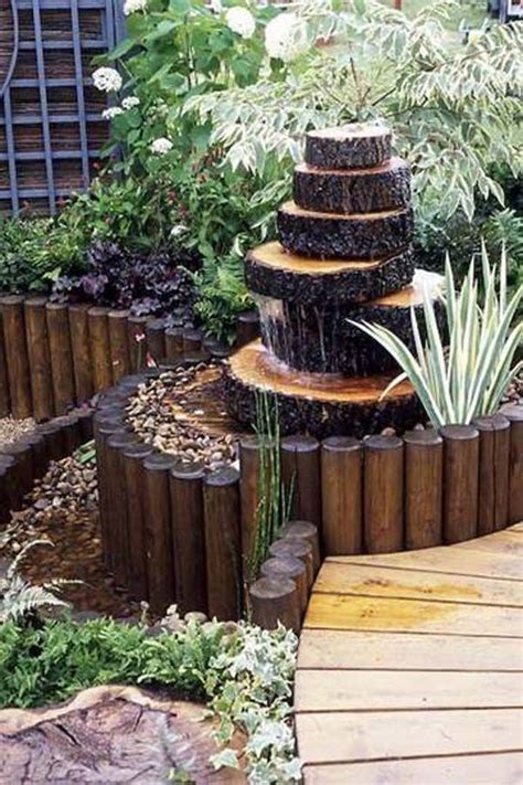Build a Log or Wood Slice Fountain for Backyard Amazing DIY, Interior